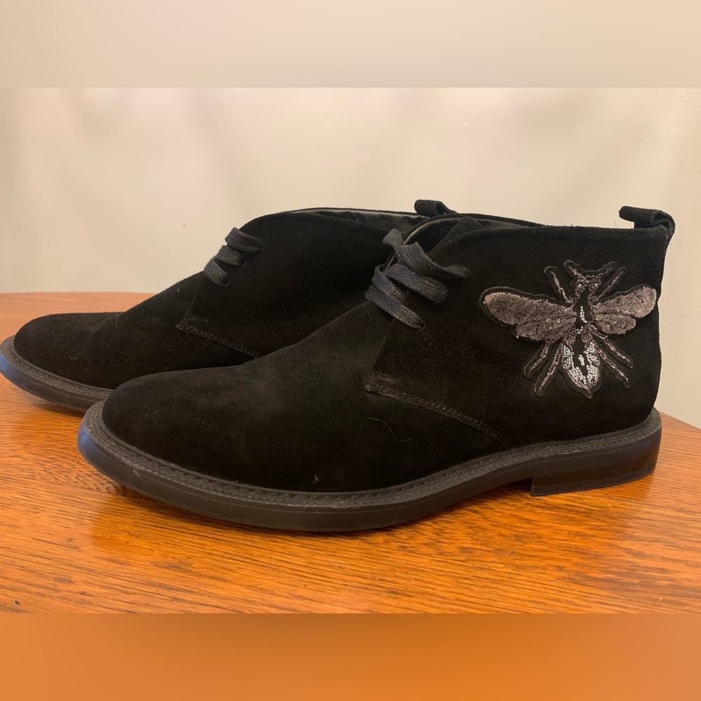 MENS INC DARIUS CHUKKA BOOT SZ 10.5 SUEDE LEATHER BEADED BEE PUNK GRUNGE ROCK